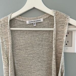 Cupcakes & cashmere- sleeveless sweater cardigan